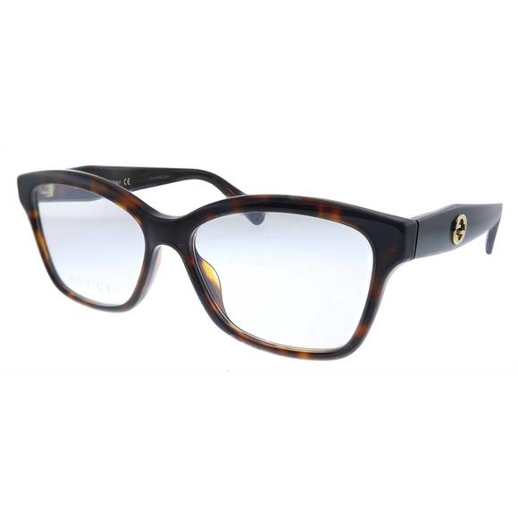 NEW GUCCI rectangle acetate eyeglasses in havana - Picture 1 of 3
